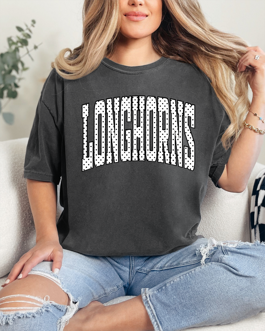 Polka Dot Longhorns Tee