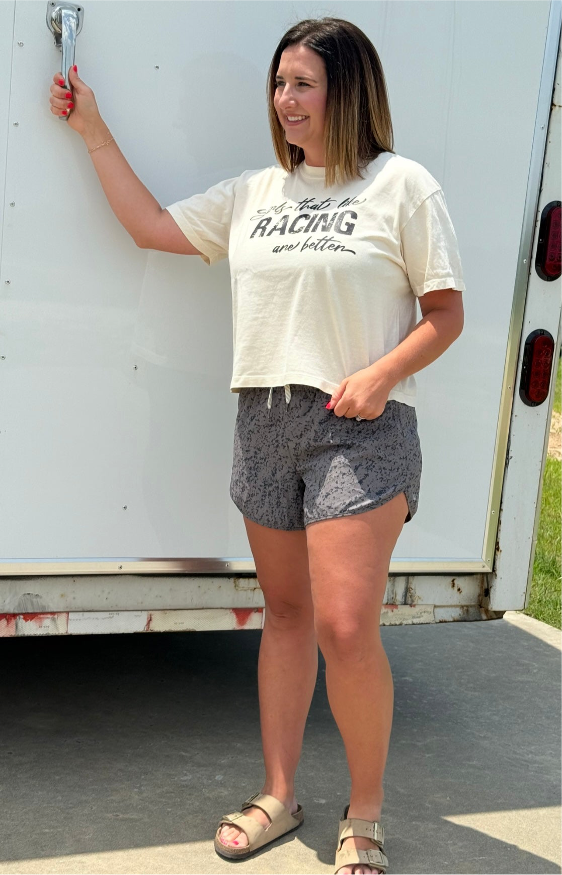 Girls That Like Racing Cropped Tee