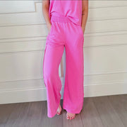 Pink Flowy Pants