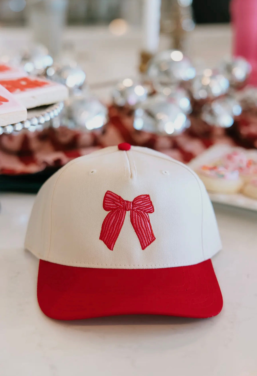 Holiday Bow Canvas Hat