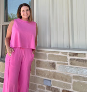 Pink Flowy Pants