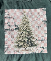 Checkered Vintage Christmas Tree Tee