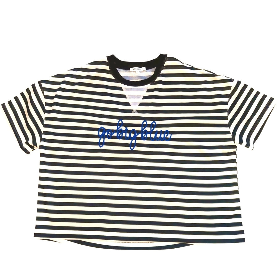 Go Big Blue Striped Tee