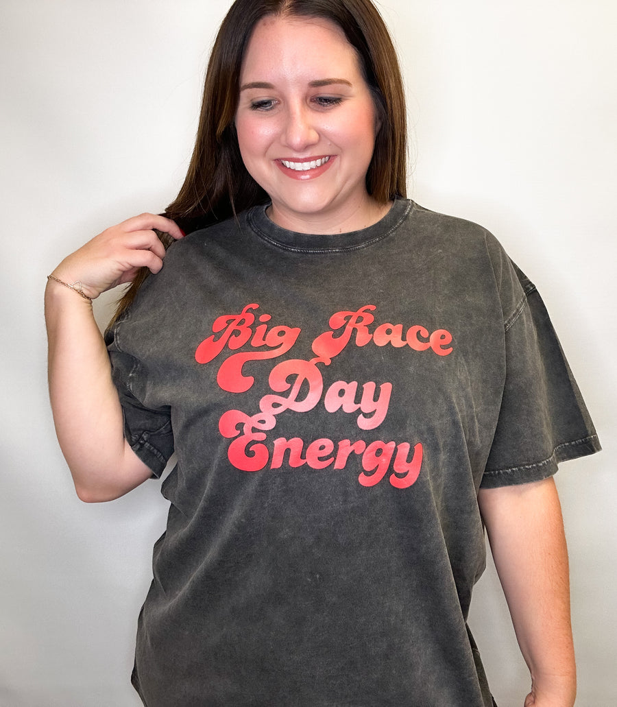 Big Race Day Energy Oversize Band Tee