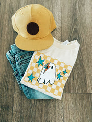 Kid's Checkered Ghost Tee