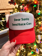 Dear Santa Send Race Cars Trucker Hat
