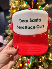 Dear Santa Send Race Cars Trucker Hat