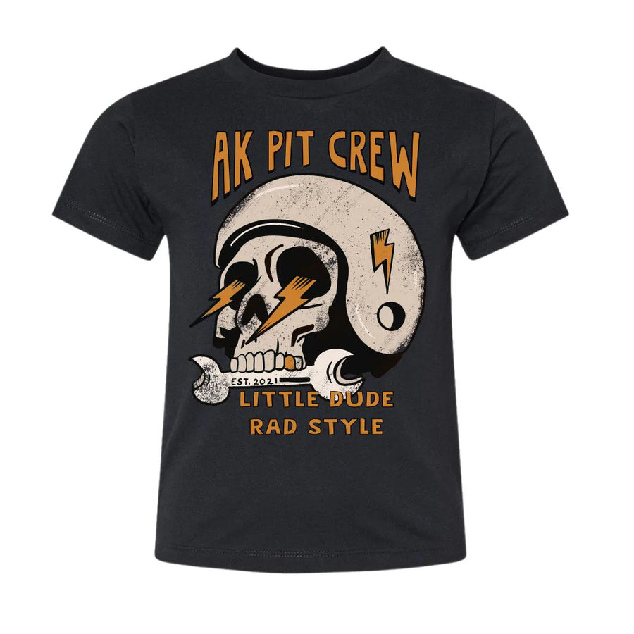 Little Dude Rad Style Pit Crew Kids Tee