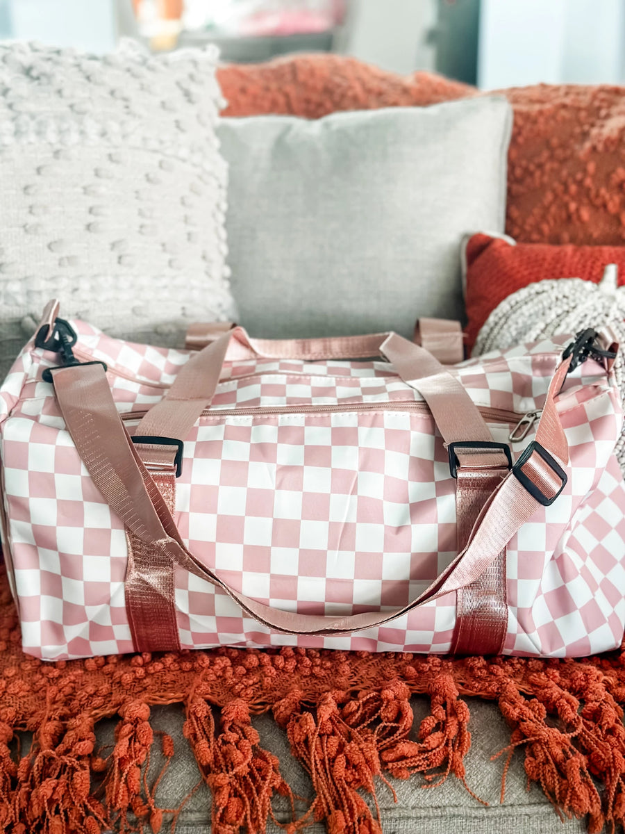 Checkered Duffle Bag