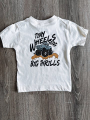 Tiny Wheels Big Thrills Kids Tee